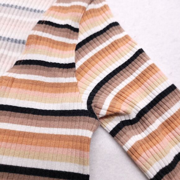 Billabong Casual V Neck Long Sleeve Top Womens Size Medium M Multi-Color - Picture 8 of 10